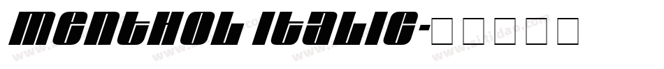 Menthol Italic字体转换